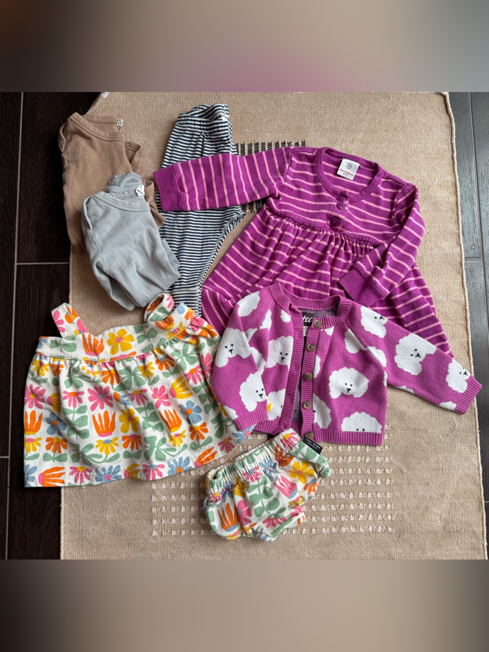 Bundle of Hanna, Tea, Tiny Tribe, 6-12 months, including  poodle sweater!